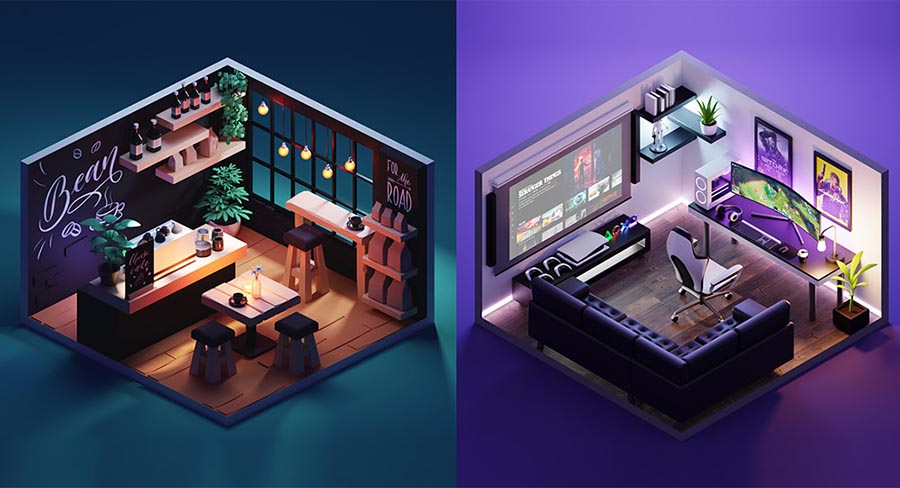 3d isometric 