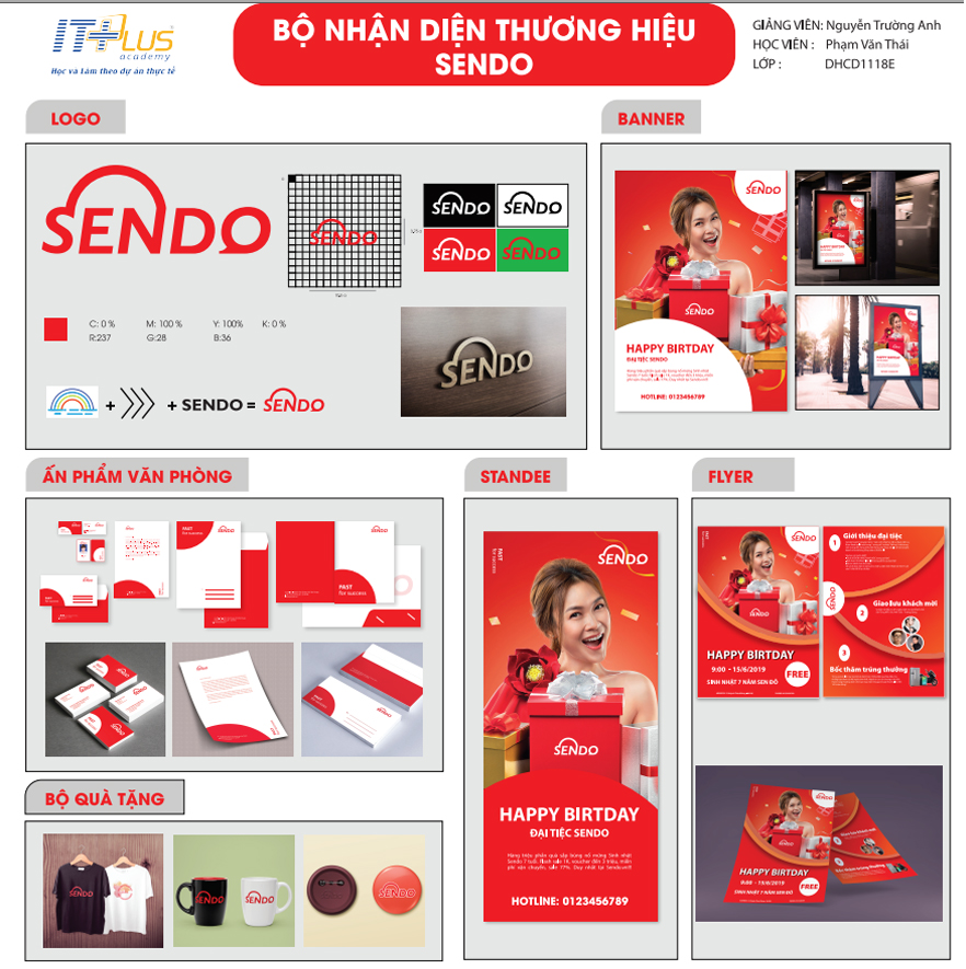 Sản phẩm thiết kế đồ hoạ của học vi&ecirc;n ITPlus.