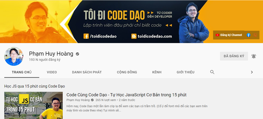 TOP KÊNH YOUTUBE HỌC IT